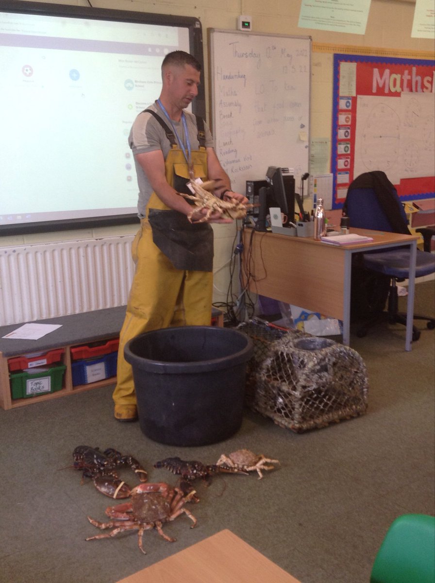 Peacock class had a special visitor today! Mike the fisherman came in with some friends and answered all of our questions! #foodjourneys