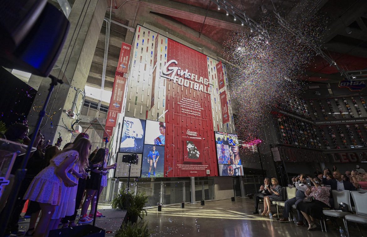 FalconsCR's tweet photo. Last night, we unveiled the Girls Flag Football Wall. 🤩

May this wall be a constant reminder of the journey, growth and impact of girls flag football! https://t.co/4KYGlDaQPG
