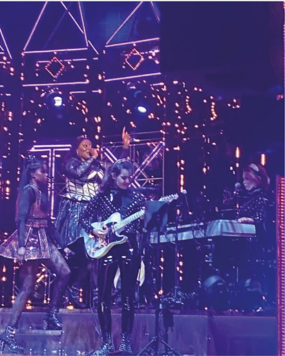 Our ex A-level Music and Music Performance student Maddy Salter has been depping on guitar in the West End Musical, Six. It is Maddy's first year studying the Jazz degree at Guildhall School of Music and Drama. Maddy played drums for us in our production of Chicago in 2019 ✨