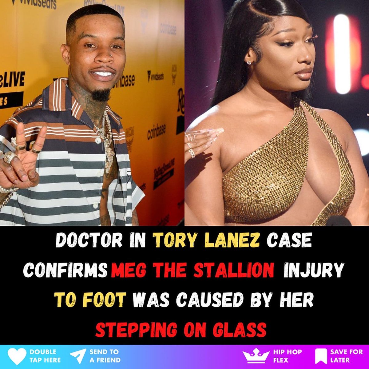 _HipHopFlex's tweet photo. Did Meg Thee Stallion really get popped by Tory? 🤔🤔🤔 https://t.co/UwXLQFB8fo