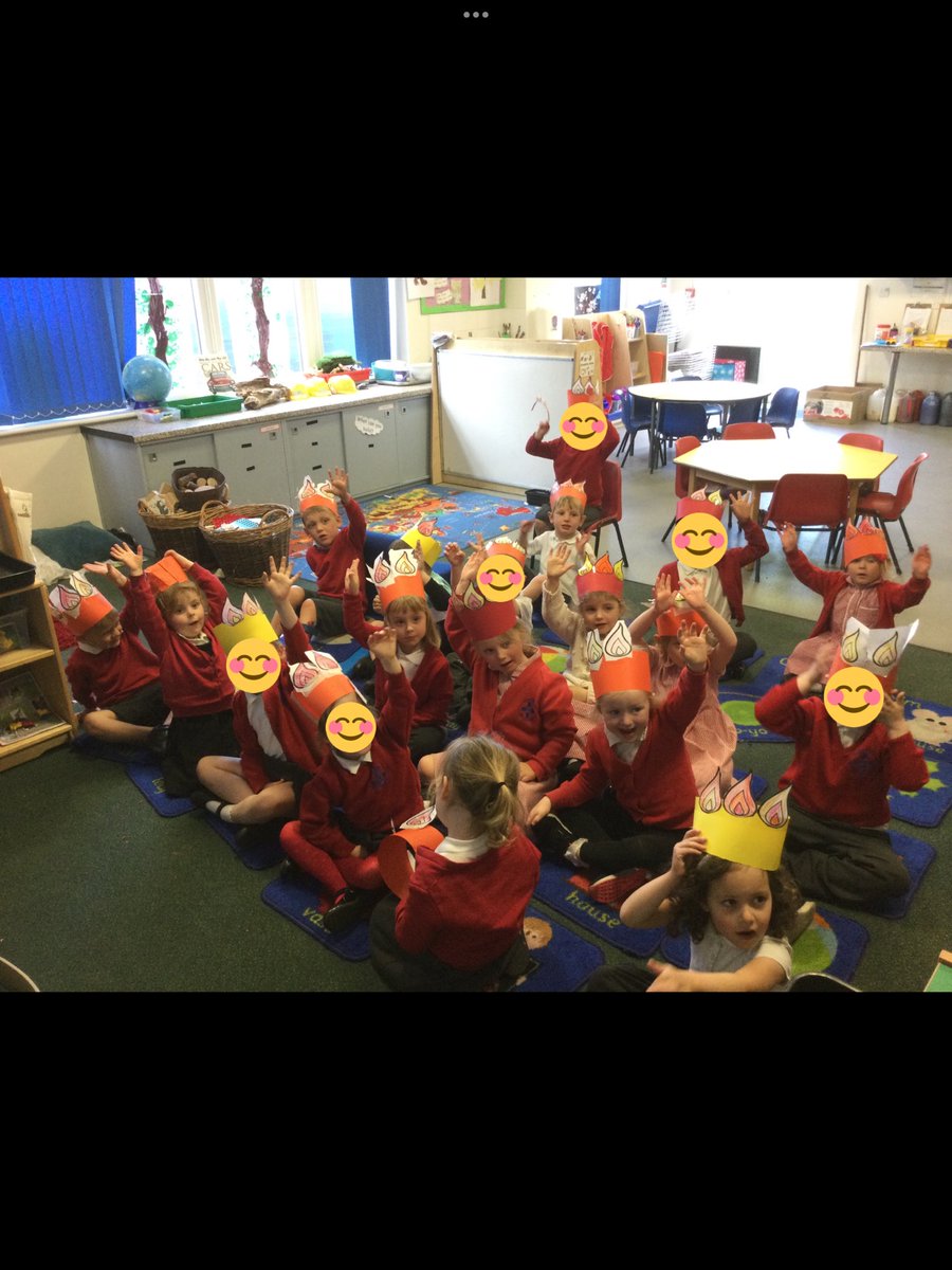HTAClassF1's tweet photo. The F1 children have had a Pentecost party today. We made Pentecost hats and sang a song about the Holy Spirit. #HTAComeandSee #HTAEYFS https://t.co/3nuMEQnsGR