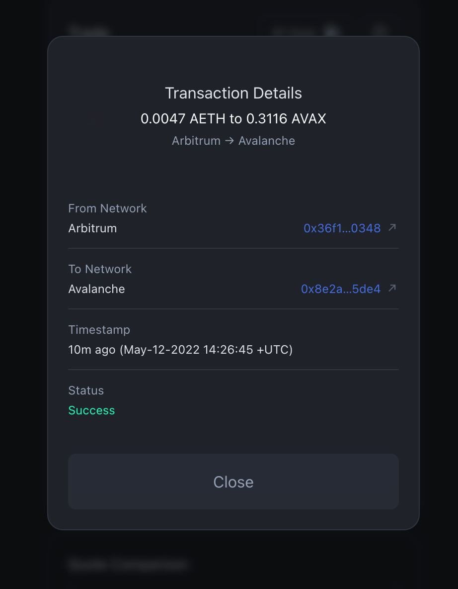 Wow, this is the best dapp for crypto. Crosschain trade with low gas fee. I try  1 swap. <a href="/hashflow_/">hashflow</a> 

Episode 2: Swap from <a href="/arbitrum/">Arbitrum</a> 

Completed