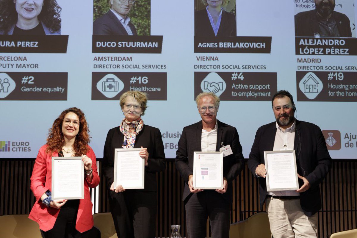 laurapcastano's tweet photo. Barcelona City Council is an international reference in gender equality policies. At @EUROCITIES Social Affaris Forum, we pledge to foster these key policies and share our experience with other cities. #SocialRights #inclusivecities4all https://t.co/EeAwQSRHH9 https://t.co/KcYRzg1S0Q