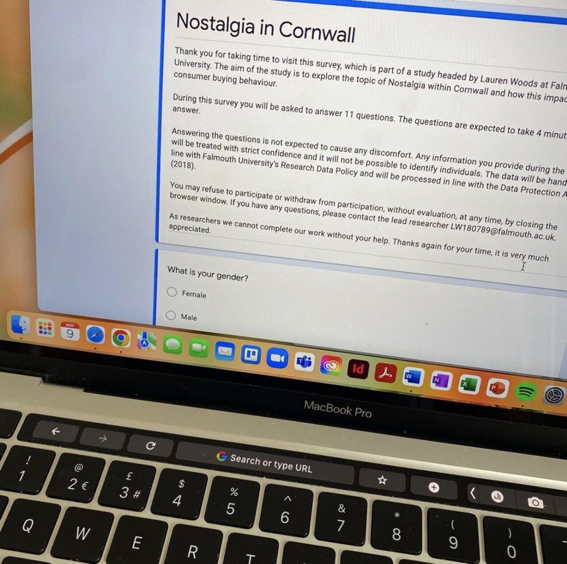 I am studying into how nostalgia influences consumer buying, particularly in #Cornwall.

If anyone would be willing to spare a couple of minutes to fill in a quick survey to help my research, it would be very much appreciated.

Link to survey is in my bio. Thank you! 😊🌊