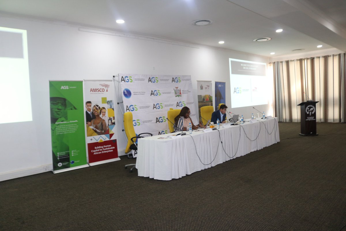 AGSZambia's tweet photo. This week, the AGS Programme recorded another 100% completion rate in its 2nd Cohort of its LEVEL UP Accelerator Programme (6 months of training, coaching & mentoring to boost company growth). 20 MSMEs successfully completed the training, run in partnership with AMSCO Zambia. https://t.co/nQUGDYIu8n