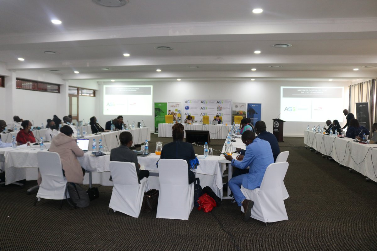 AGSZambia's tweet photo. This week, the AGS Programme recorded another 100% completion rate in its 2nd Cohort of its LEVEL UP Accelerator Programme (6 months of training, coaching & mentoring to boost company growth). 20 MSMEs successfully completed the training, run in partnership with AMSCO Zambia. https://t.co/nQUGDYIu8n