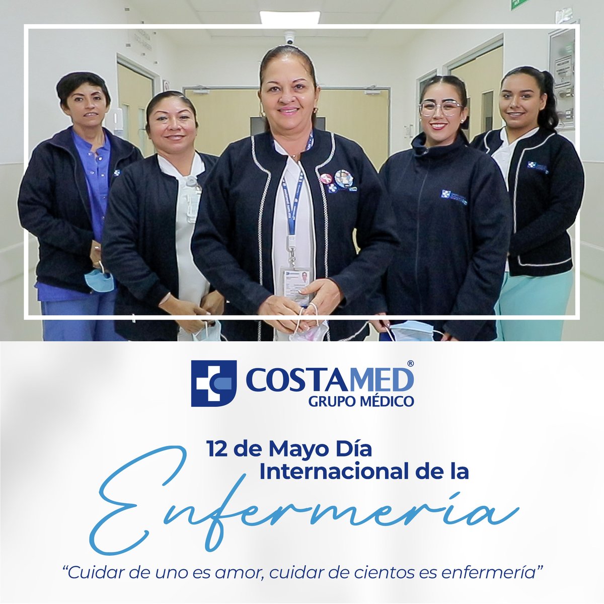 Hoy 12 de Mayo se celebra el Día Internacional de la Enfermería✨

Queremos felicitar de todo corazón a todas las enfermeras y los enfermeros por su entrega, profesionalismo y dedicación en la atención de los enfermos💓

#Costamed #SiempreCercaDeTi #HospitalSeguro #Salud