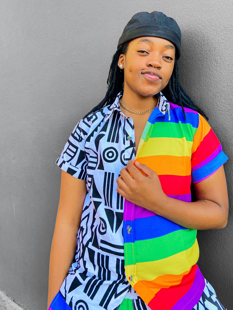 QueerCentral_ZA's tweet photo. Pride season prep 🏳️‍🌈🏳️‍🌈🏳️‍🌈

Our Queer and African set 2.0 R580 including courier promo. 

WhatsApp 0745394013 for orders 🏳️‍🌈 

👕@queercentral_za
Model: Thobi Mashitisho🏳️‍🌈

#demigod
#queerandafrican
#queersmiles

RT https://t.co/RuvLh7AzKV
