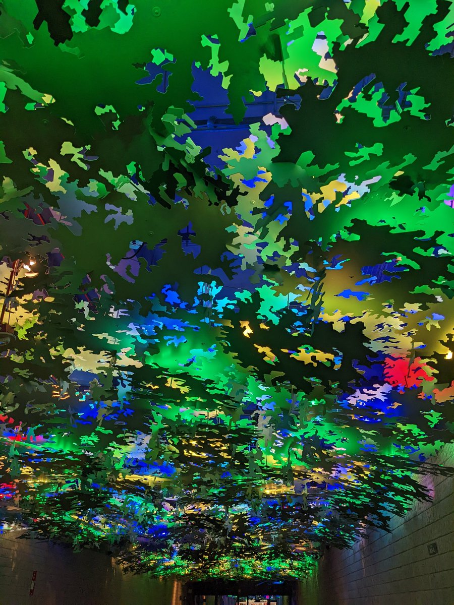 tacotron2001's tweet photo. The faux forest in the #Atlantaairport is a welcome relief from a day of travel https://t.co/4M6dIK5JQT