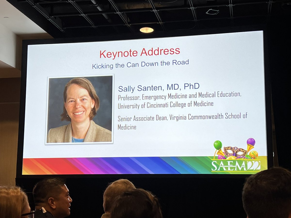 Amazing plenary by <a href="/ssanten/">ssanten</a> #SAEM2022 #SAEM22 #MedEd on “Kicking the Can Down the Road” <a href="/NEJM/">NEJM</a>

nejm.org/doi/full/10.10… 

Exciting to consider what the future holds in #medicaleducation! Because of great work by mentors &amp; sponsors like Sally! #WeHaveToDoIt!