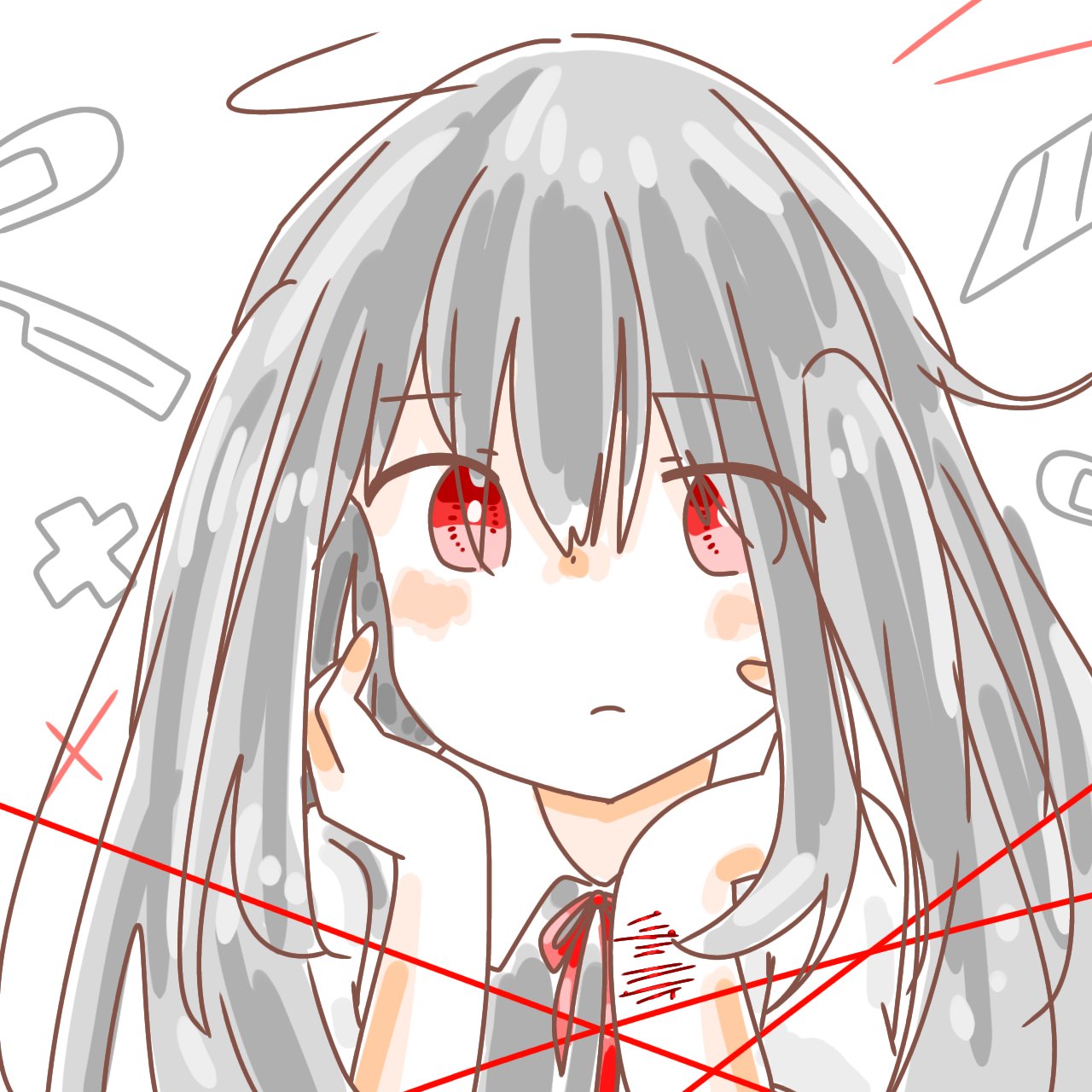 七瀬こばと Mikan 落書き27 自傷行為 イラスト 女の子 病み リストカット 自傷行為 T Co Mfhqhmin7v Twitter