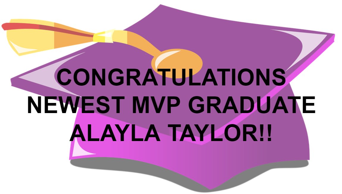 MVPMiddies's tweet photo. CONGRATULATIONS MVP'S NEWEST GRADUATE,
ALAYLA TAYLOR!!
#MiddieRising
#Alayla_IsRising
#MiddieProud
#MVP_Grad
#MVP_Family
@MMSMiddies @MHSMiddieTweets https://t.co/XibXvvLpmb