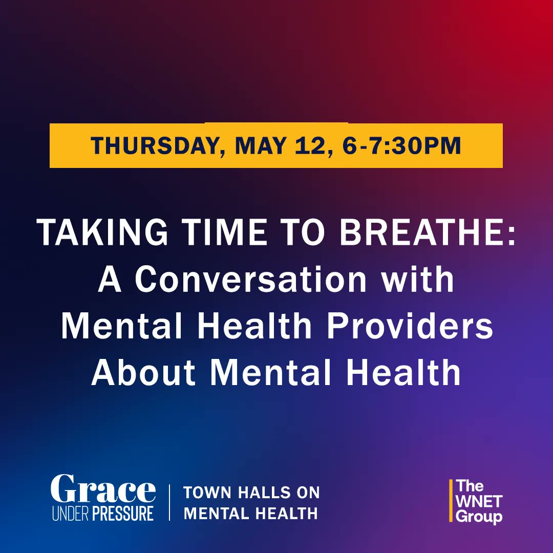 AAFederation's tweet photo. TAKING TIME TO BREATH: How are mental health providers assessing the increased demand for their services? Join the town hall discussion tonight at 6 PM: https://t.co/bDIf4j0kd1
#GraceUnderPressureWNET https://t.co/d6fiEpiiKp