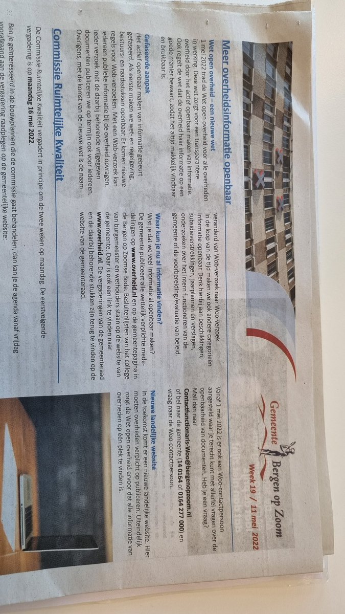 JonkersJeroen's tweet photo. Ook bij de @Gemeente_BoZ is er een woo-contactpersoon en wordt actief gedeeld hoe je deze kan benaderen #transparantie @GriffieBoZ https://t.co/jNIF7kvdPg
