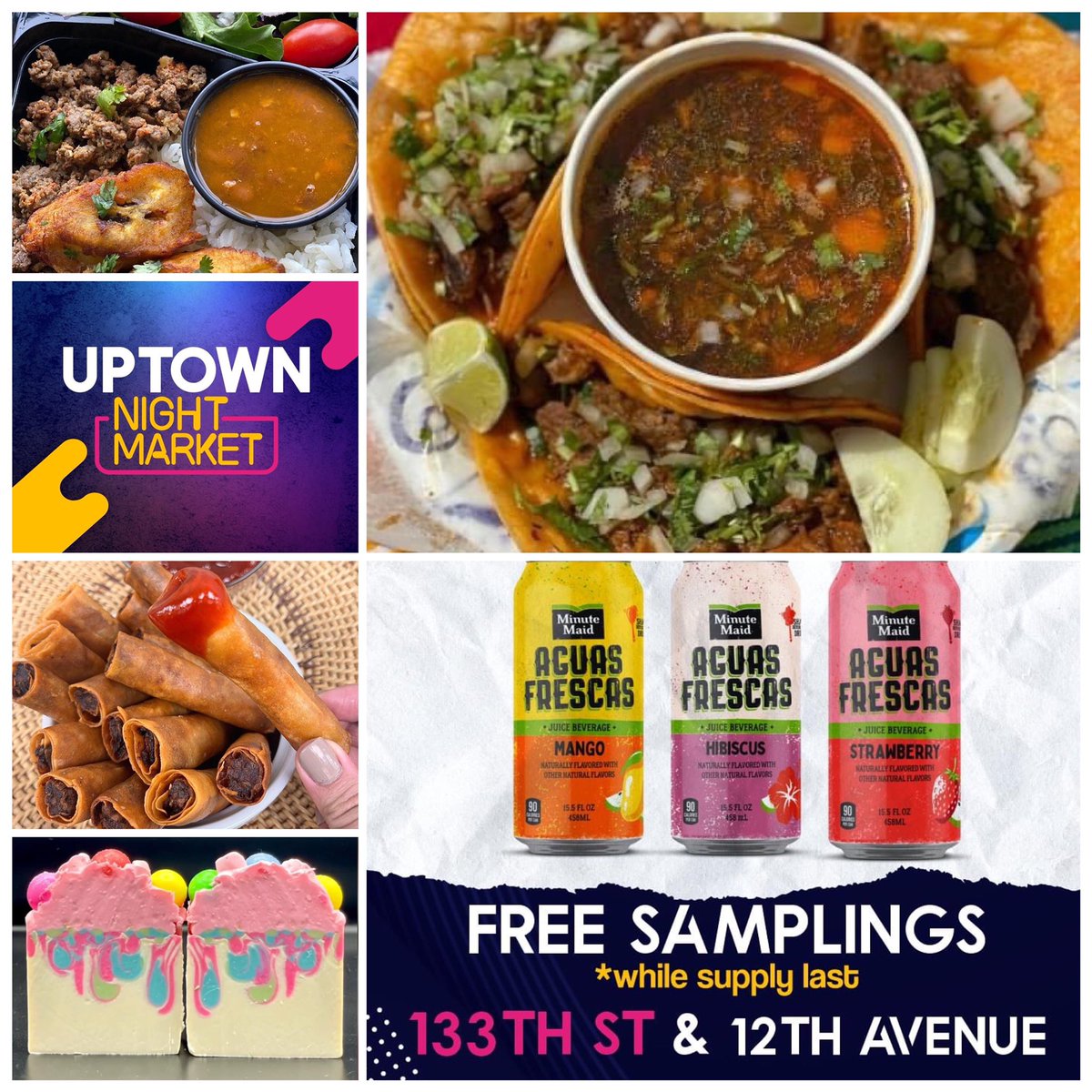 eterra_kitchen's tweet photo. #UptownNightMarket is Tonight! #HarlemNY
Free samples of #AguasFrescas by @MinuteMaid ๐, while supplies last.
๐ท Uptown Night Market
#foodentrepreneurs #nyccommercialkitchen #nyckitchenrental #nycrentalkitchen #nycvirtualkitchen #nyceventspace #culinaryvoice #eterrakitchen https://t.co/bMH1fwVVJD
