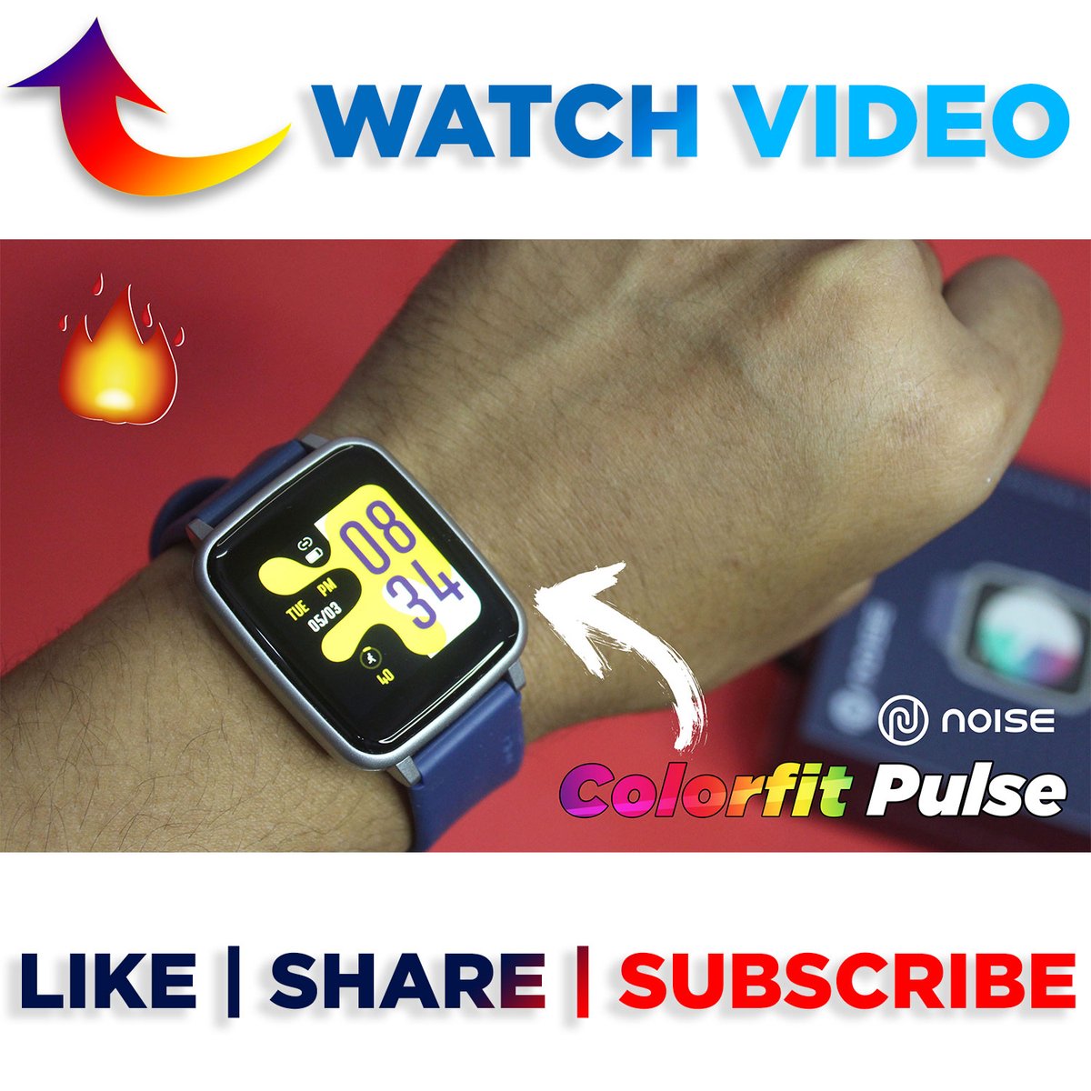DekhReview's tweet photo. [@₹1599]🔥 @gonoise ColorFit Pulse Smartwatch - Best Smartwatch Under ₹2000? - Spo2, Unboxing, Review | @DekhReview

Link : https://t.co/qaSJ3WmXu9

Like, Share &amp; Subscribe Our Channel ❤️

#Noise #ColorFit #NoiseColorFit #Smartwatch #NoiseWatch #Unboxing #Review #ColorFitPulse https://t.co/R7jsmYqd7O