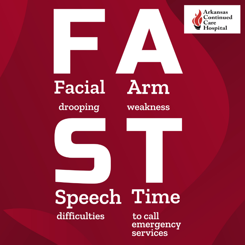 ARContinuedCare's tweet photo. May is #StrokeAwarenessMonth! These warning signs will help you remember, recognize and act FAST if you suspect that you or someone you love is having a stroke. 

➡️ Learn more: https://t.co/96eg1p8EmS https://t.co/PEXLe652J4