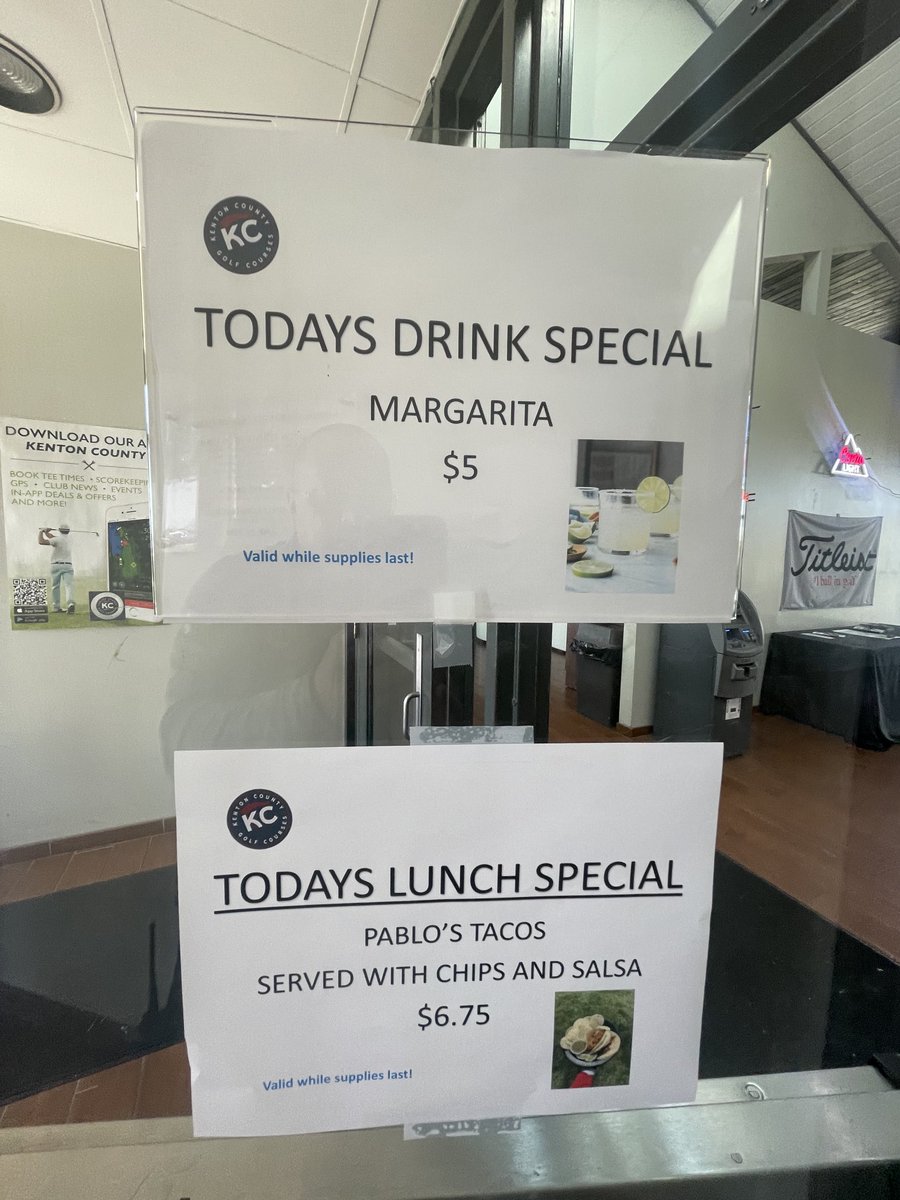 Just another great day here ⁦<a href="/GolfKentonCo/">The Golf Courses of Kenton County</a>⁩ w a little Latin flare.  Hope to serve you today and you leave well fed with a smile!  #whynot
