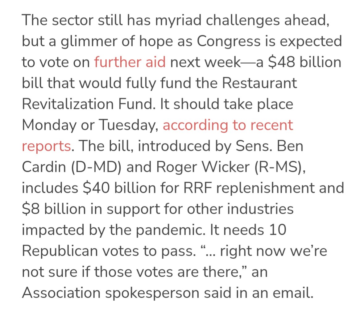 Restaurant lovers and supporters, please read and share. #ReplenishRRF #FinishTheJob 'Restaurant Revitalization Fund Approaches Final Stand' #MomAndPop #Independent #Neighborhood #Restaurants #LastCall <a href="/chefjoseandres/">Chef José Andrés 🕊️🥘🍳</a> <a href="/GuyFieri/">Mayor Guy Fieri</a> fsrmagazine.com/consumer-trend… via <a href="/FSRmag/">FSR</a>