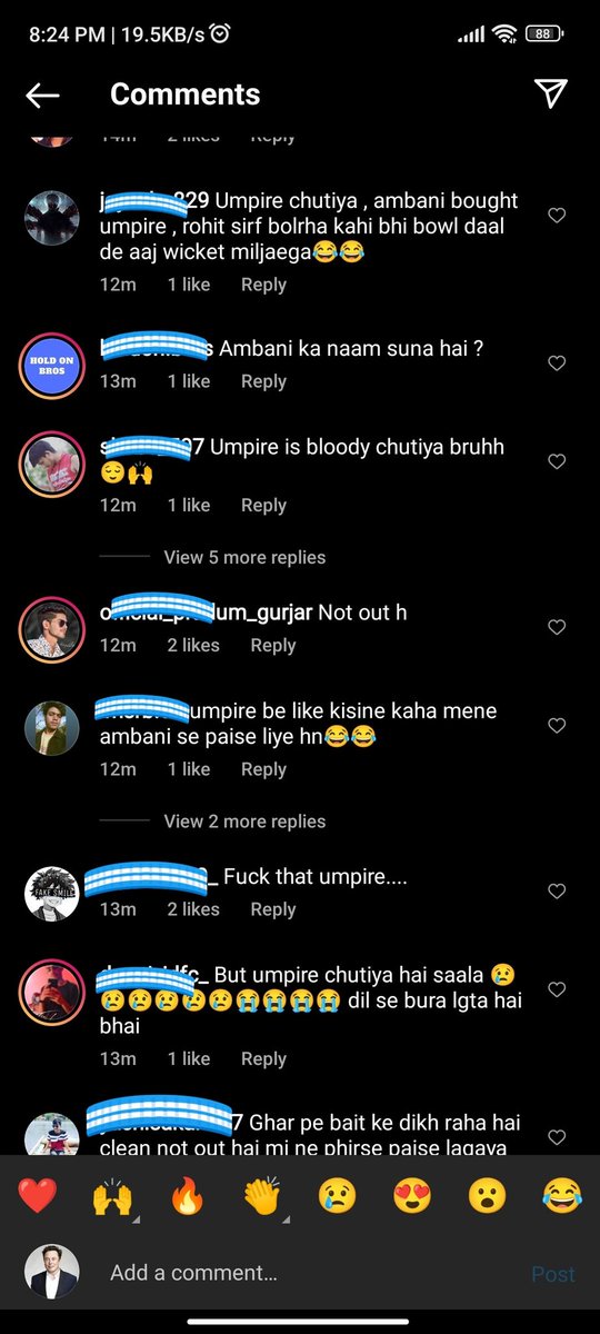 #MIvsCSK match ..... Mi start winning haters on comment section 😂😂
... 
... 
. 

... 
#MIvsCSK #MumbaiIndians #CSKvsMI #CSK𓃬 #IPL