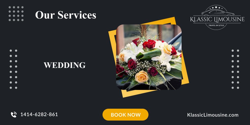 KlassicLimo's tweet photo. Our Milwaukee Limo Service: Wedding. 

Book your luxury limousine on our website.

#MilwaukeeBlackService #MilwaukeeBlackCarService #MilwaukeeBlackCarLimousineService #MilwaukeeLimousineService #LuxuryCarServiceMilwaukee https://t.co/IcSwHNzidy