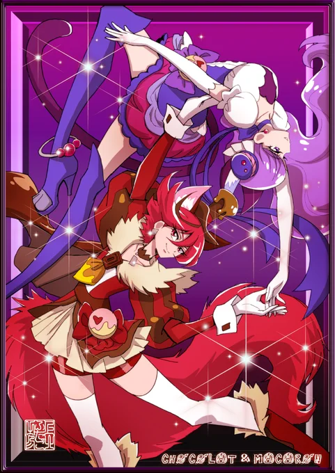 毎月12日は【#わんにゃんの日】🐕🐈
🐶キュアショコラ&キュアマカロン🐱
#プリアラ #プリキュア 