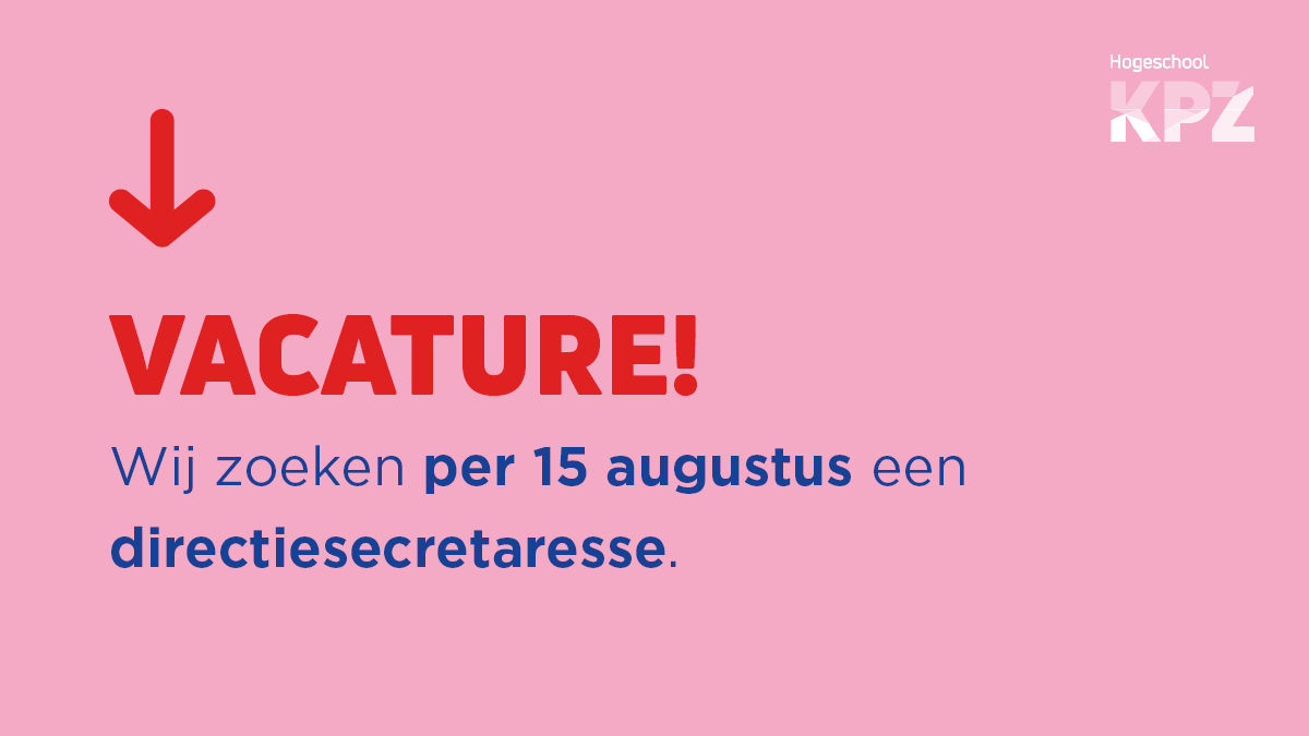 Hogeschool KPZ zoekt per 15 augustus 2022 een integere en enthousiaste directiesecretaresse (m/v). Bekijk de vacature op kpz.nl/vacatures/dire… #vacature #werkenbijkpz #directiesecretaresse