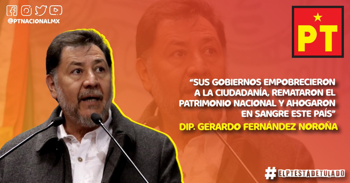 PTnacionalMX's tweet photo. Con la #4T ya no se los permitiremos 🙅🏻‍♂️🙅🏻‍♀️. Le estamos regresando al pueblo de México lo que le corresponde. ¡La transformación de México ya es una realidad! 
#SeVienenTiemposMejores #ElPTEstáDeTuLado https://t.co/I8AoDulskq