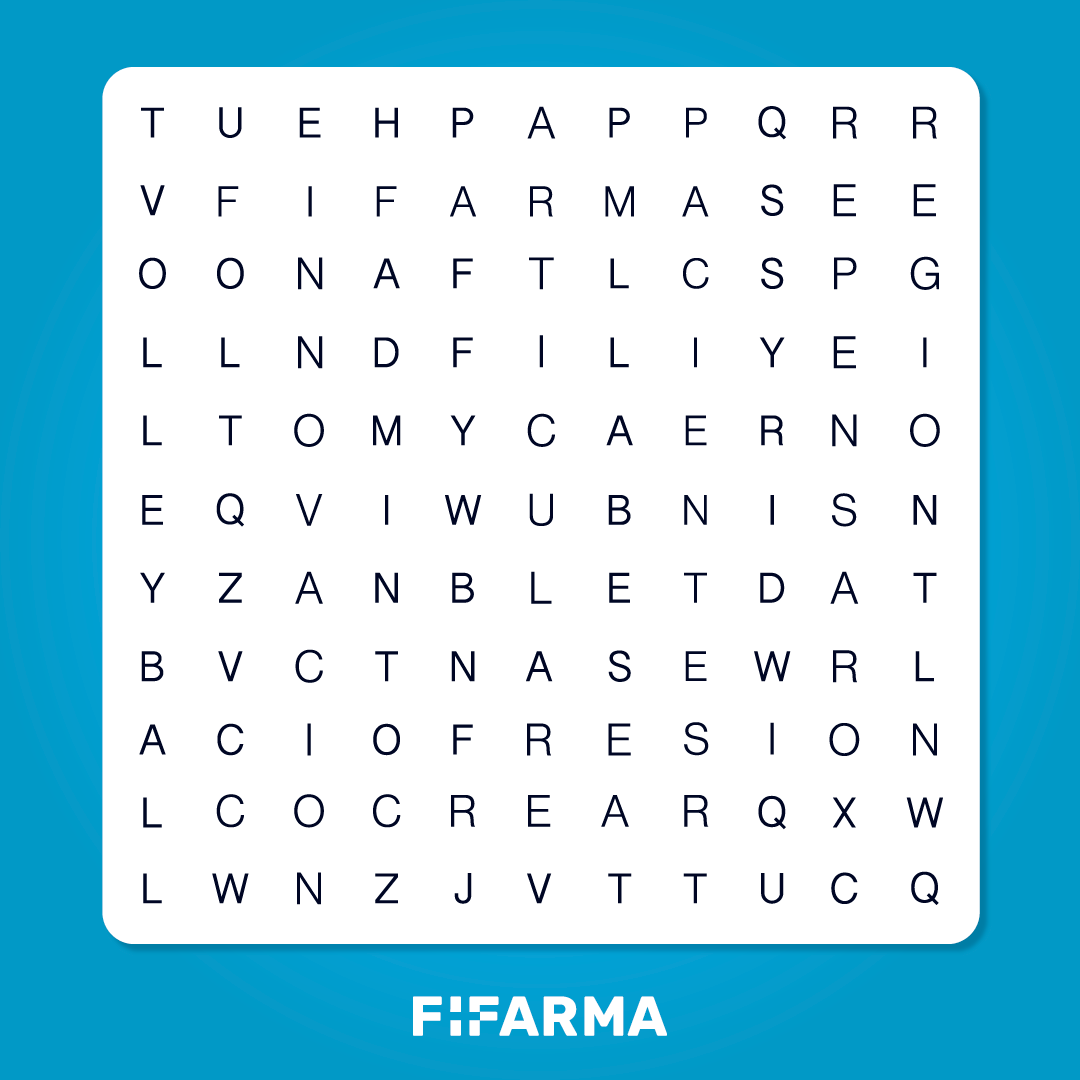 FifarmaLatam's tweet photo. ¿Sabía que uno de los pilares de FIFARMA es ciencia e innovación?🤔Ayúdenos a encontrar términos relacionados en la sopa de letras.
Coméntenos ¿Cuál fue la primera palabra que encontró?😮👇
#Fifarma #CafeFifarma #Innovacion #Salud #Farmaceutica https://t.co/wmZPRBdyWP