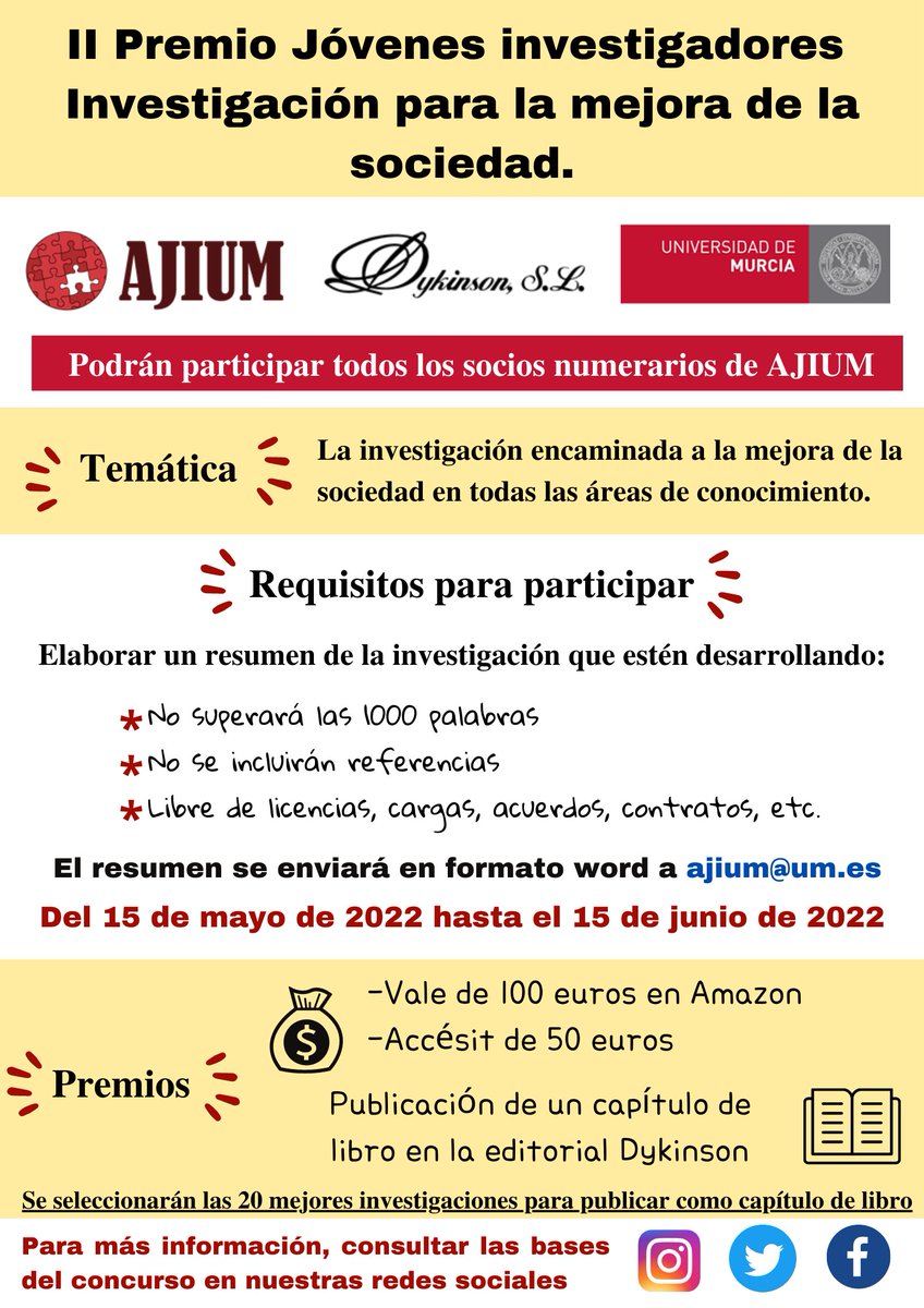 Asociación de Jóvenes Investigadores UMU tweet media