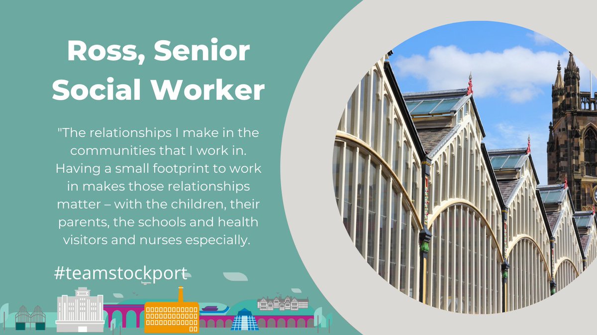 We asked Ross to tell us about the best part of his job as a Senior Social Worker with Stockport Family. 
If you want to make a difference in the community, check out our Social Work vacancies on Greater Jobs ! 👇 

orlo.uk/j0ChW

#TeamStockport #Stockport #SocialWork