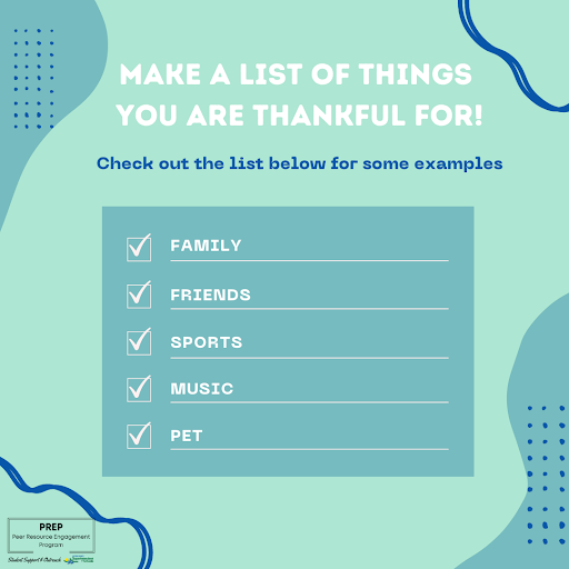 scsos_'s tweet photo. It's Mental Health Week! According to Harvard Medical School, showing gratitude helps people feel positive, relish good experiences & build more! Write a list of what and who youโre thankful for in your life! #mentalhealthweek #mentalhealth #wellbeing #scsos https://t.co/u2kQmX1w8c