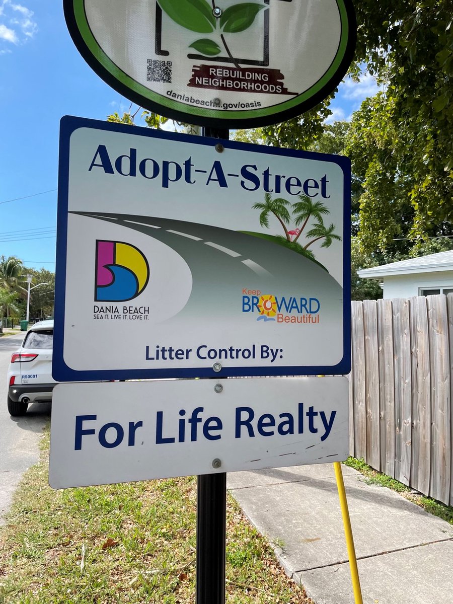 Keep Broward Beautiful would like to thank the For Life Realty group for conducting a recent Adopt-A-Street cleanup along NW 8th Avenue in Dania Beach.  The group of volunteers removed 75 pounds of litter! #KeepBrowardBeautiful #Recycle