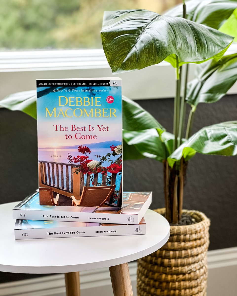 debbiemacomber's tweet photo. Giveaway alert! My brand new book, THE BEST IS YET TO COME, will be available on July 12th! To win a signed advanced copy, all you have to do is retweet this post! One winner will be selected on Tuesday, May 17th!
https://t.co/kxjXogmRfA https://t.co/UOGE3ArnsE