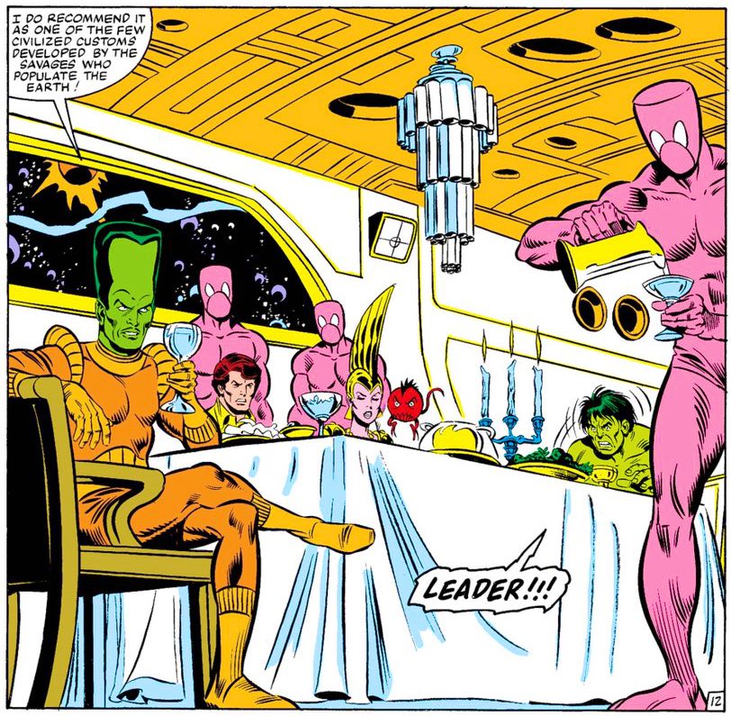 GammaGrams's tweet photo. Leader loves a chandelier on Omnivac!
#leader #hulk #bereet #rickjones #art #marvelcomics #1980s https://t.co/3knNiXsZz2