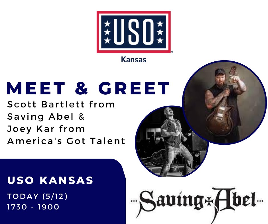 Today is the day! Be sure to stop by the USO today from 1730-1900 and meet Scott Bartlett from <a href="/SavingAbel/">SavingAbel</a> and Joey Kar from <a href="/AGT/">America’s Got Talent</a>  #BeTheForce