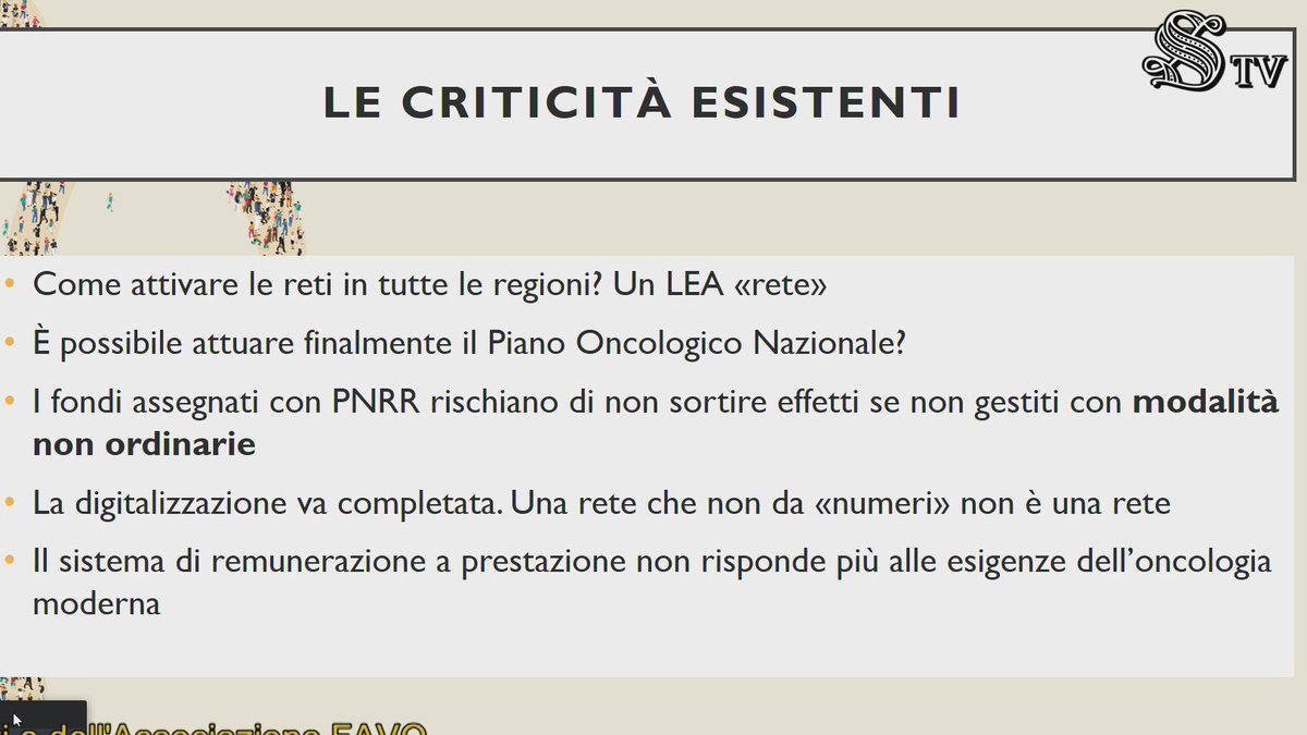 favo_it's tweet photo. 🔎Il Dott. Pignata, responsabile Rete Oncologica #Campania, illustra le criticità esistenti nelle Reti Oncologiche regionali e il ruolo delle associazioni di pazienti. #gnmo22 #vogliamovincereinsieme https://t.co/WtmEjm7mNi
