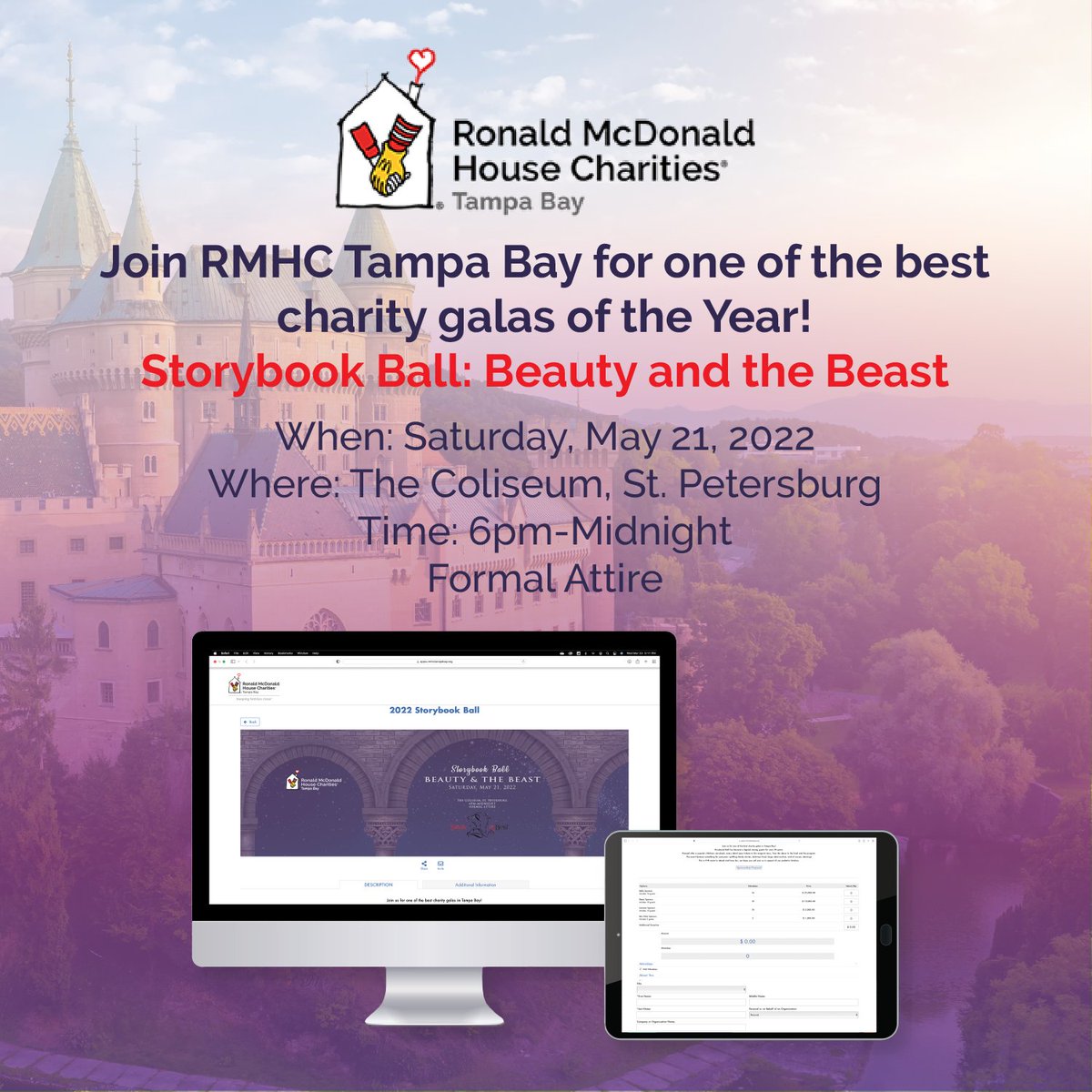 ARREVA's tweet photo. We’d like to share one of the best charity galas in Tampa Bay with you. Our amazing clients, Ronald McDonald House Charities Tampa Bay will be hosting their legendary Storybook Ball on May 21st, 2022. 

Learn More: https://t.co/PdrW6VLVOi 

#keepingfamiliesclose #arreva https://t.co/OjZ5ARC3Ov