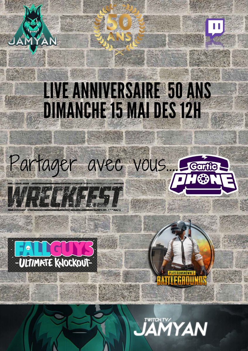 Salut les loups. A l'hôpital depuis mardi matin je rentre a la maison demain vendredi. Si je ne suis pas trop fatigué on ira en live sur su RP. Dimanche 15 mai, live "anniversaire du vieux" des 12h...avec plusieurs activités pour être avec vous. Vous me manquez a très vite...