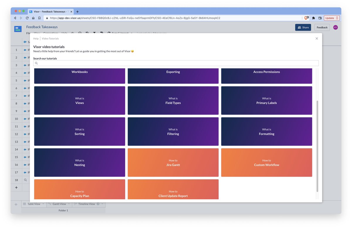 visordotus's tweet image. Be on the lookout for our new &quot;How to&quot; video series in Visor! 
These videos will guide you with step-by-step instructions about how to best leverage Visor with data from #Jira.
How do you #solutioneers use Visor? Leave a comment and let us know!