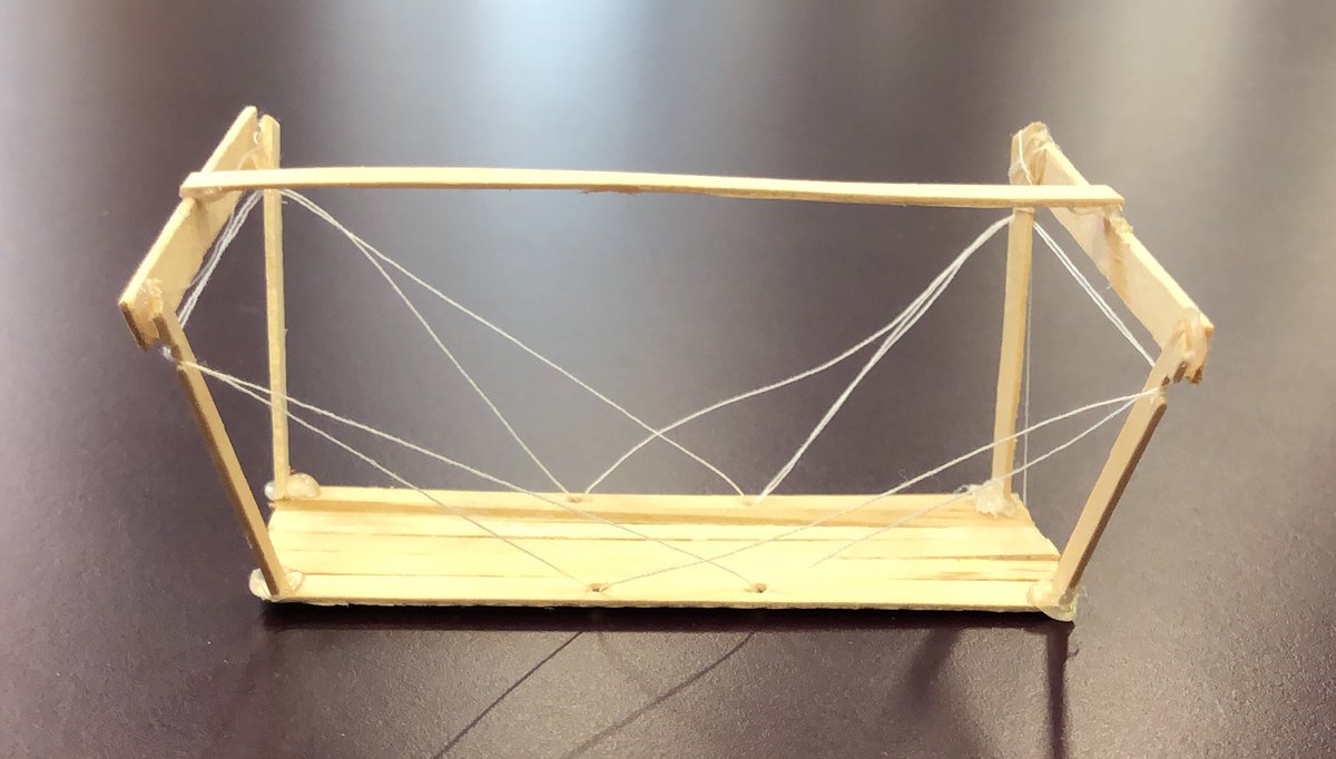 MaidaValeDT's tweet photo. What a lovely models of a cable stayed bridge, well done Olive and Charlie in 7S! #cablestayedbridge #year7 #3Dprep #maidavaleschooldt https://t.co/Yf5mVMXxU9