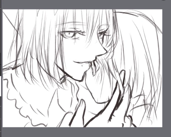 仕事で疲れて頭パッパラパーなのでぐだ子ちゃんの耳をはむはむして楽しむオベロン描きました
カラーにするかはわからない 