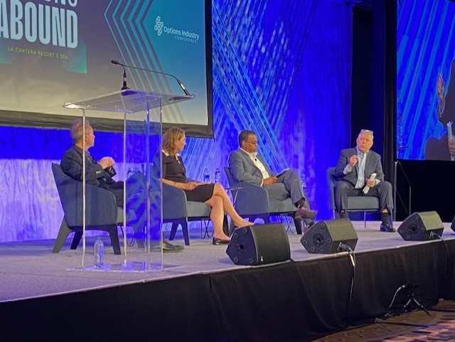 STA_National's tweet photo. Happening Now: STA President &amp; CEO @JimToesSTA is moderating a Washington Perspectives panel at the 2022 @OptionsConf in San Antonio, TX. 

#OptionsConf2022 https://t.co/Twq6bnsSLx