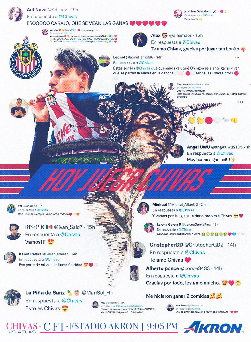 Chivas's tweet photo. Con el apoyo de nuestra GENTE, en nuestra CASA y en nuestra CIUDAD, vamos a dar el primer paso. 

⚽️ ¡HOOY JUEGAAA CHIIIVAAAAS! 🇲🇽🐐 https://t.co/yVSmr4Cboo