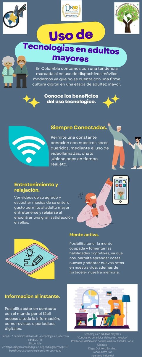 diegodqs's tweet photo. @ElOIRdelaRegion  @JuanD1195  #SERVICIOSOCIALUNADISTAENCASA ¡Hola! ¿Conoces los beneficios y la importancia de la tecnología en adultos mayores? Chequea la siguiente información  y compártela con tu ser querido en casa. https://t.co/zYJyQJO3uq