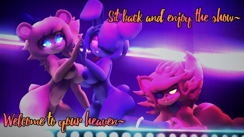 ❝We heard your demands....❞

🍕 A children's pizzeria turned adult stripclub!
🍕 Pizza is still our main choice of food!
🍕 Four lovely animatronics to choose from!
🍕 Let them handle your every desire~

❝So here we are...~❞