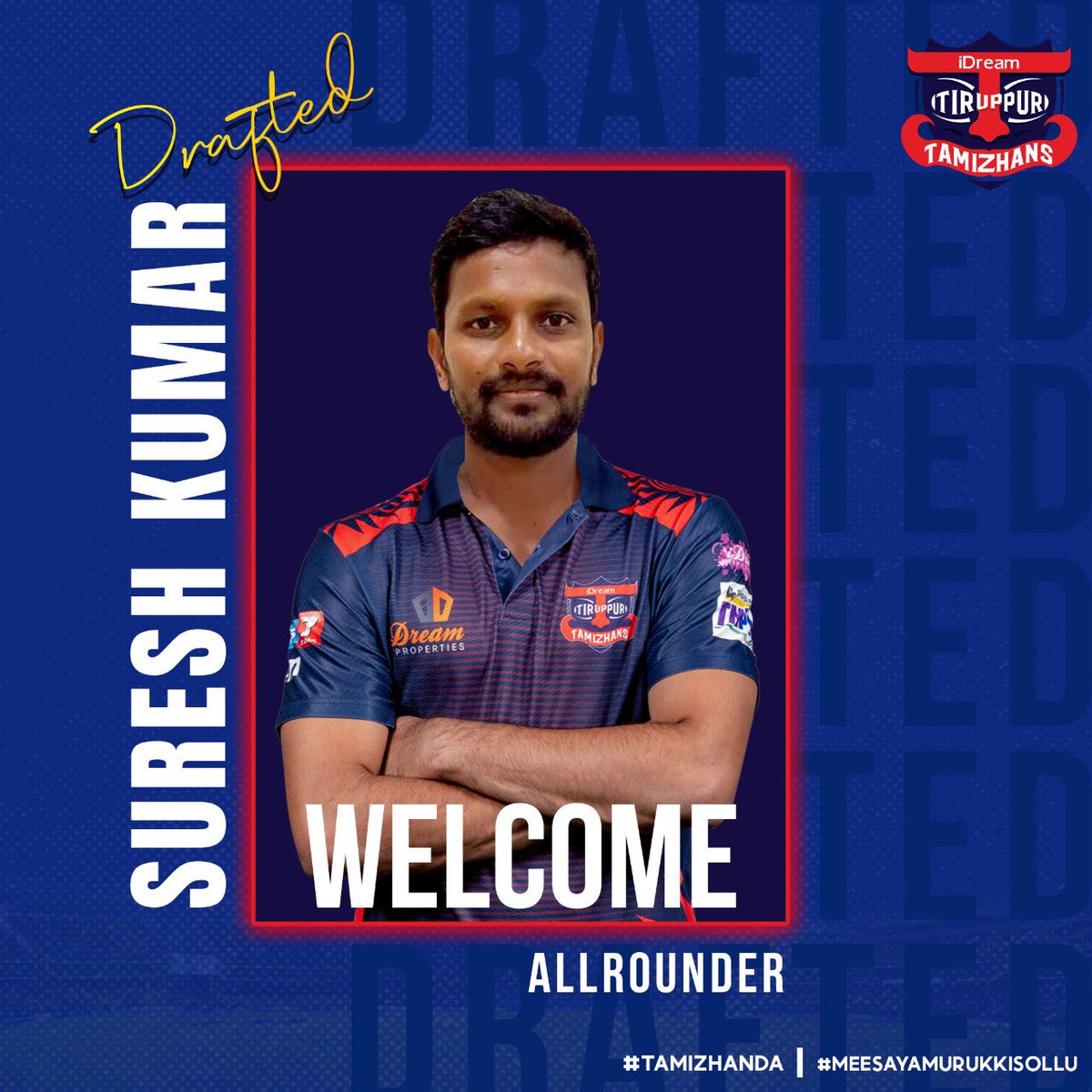 TeamTiruppur's tweet photo. Here are the 3 experienced batters to be drafted into the iDream Tiruppur Tamizhans squad for TNPL 2022!
#playersdraft #tnpldraft #idream #tiruppur #tamizhans #tnpl #tnca #NammaOoruNammaGethu #tnpl2022 #TamilNaduPremierLeague #TiruppurTamizhans #TamizhanDa #meesayamurukkisollu https://t.co/Z9jGwWw1WA