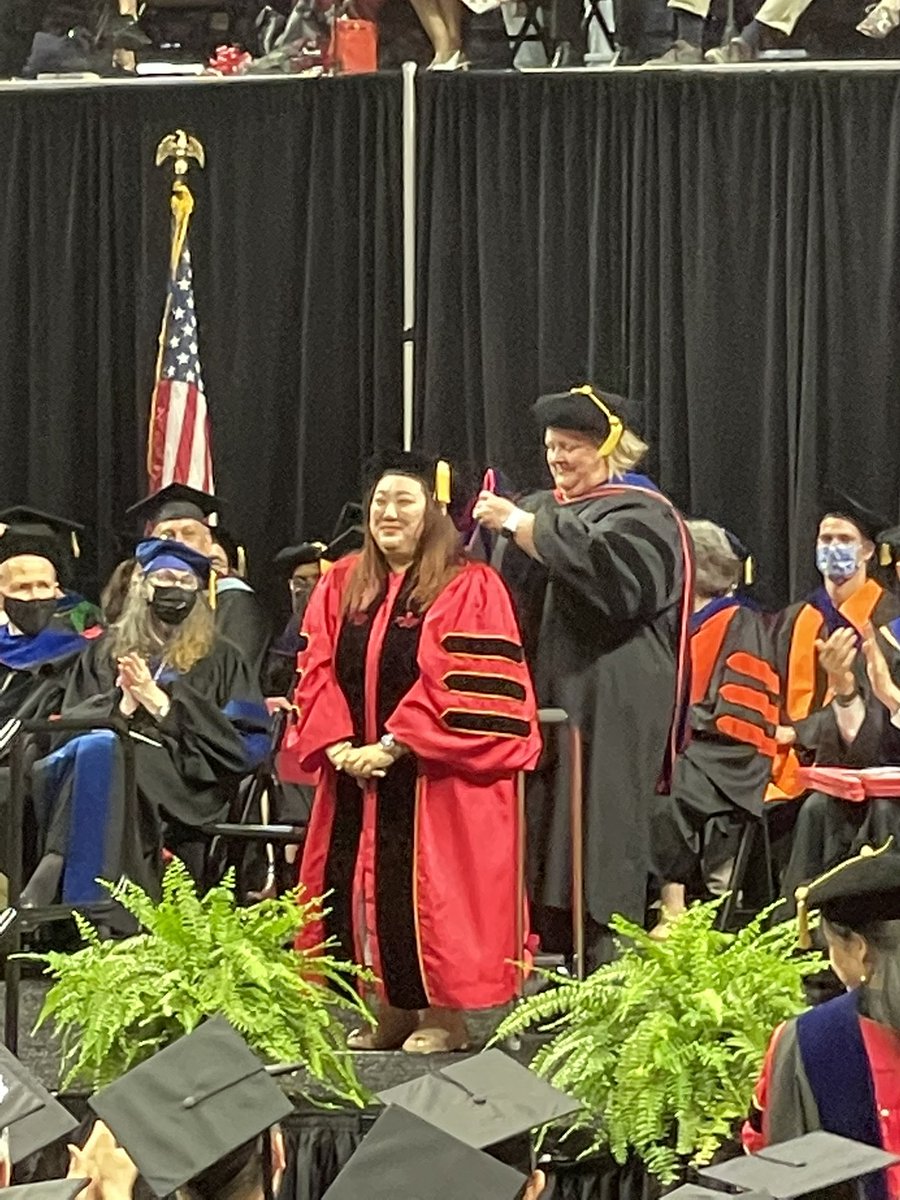 RutgersCommInfo's tweet photo. That’s DOCTOR to you!  #SCIGrad2022 @drjentheiss @MarieLRadford @DeborahBYoon https://t.co/l0u7I56ZHc