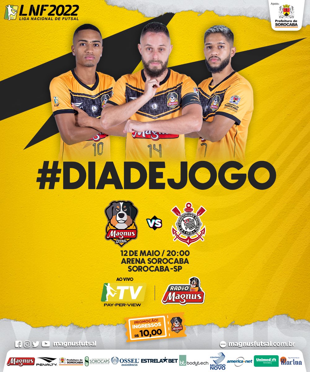 Ingressos à venda para a final entre Magnus x Corinthians, em Sorocaba – LNF