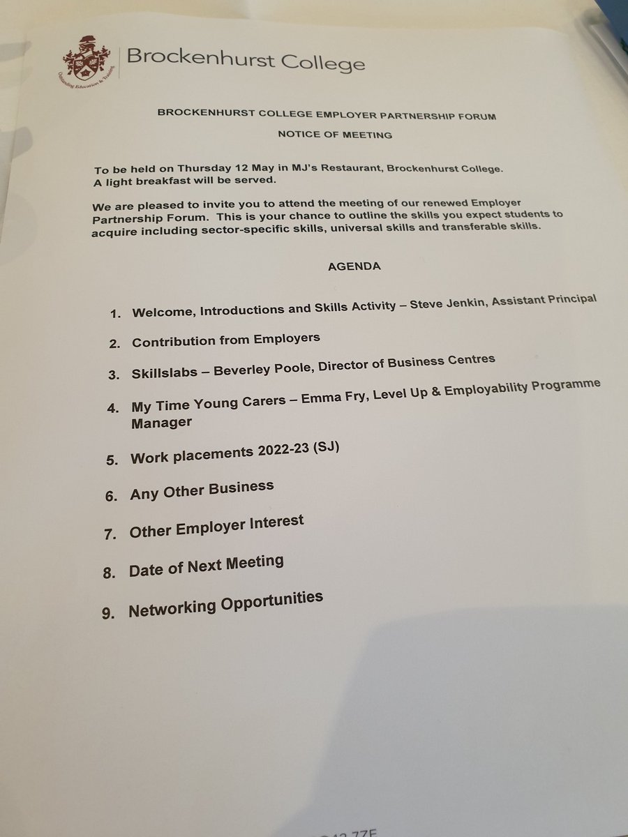 Rachael Mejia Olivares (@mejiarachael1) on Twitter photo I attended a fantastic Employer Partnership Forum this morning with Brockenhurst College: to develop our partnership working supporting apprenticeships, T level placements and to offer roles to students post college.
@Southern_NHSFT <a href="/julake10/">Julia Lake RN</a> <a href="/Lucymhnursing/">Lucy Abraham</a> I attended a fantastic Employer Partnership Forum this morning with Brockenhurst College: to develop our partnership working supporting apprenticeships, T level placements and to offer roles to students post college.
@Southern_NHSFT <a href="/julake10/">Julia Lake RN</a> <a href="/Lucymhnursing/">Lucy Abraham</a>